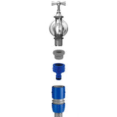 طقم توصيل صنبور مكون من قطعتين - أزرق